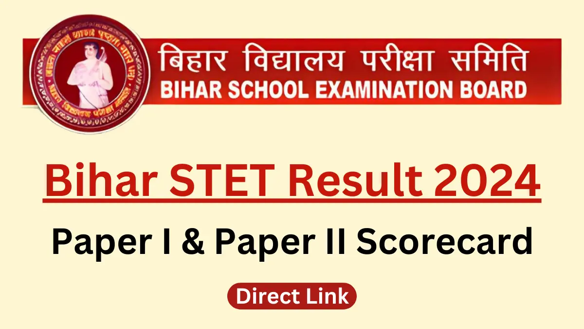 Bihar STET Result 2024 Link