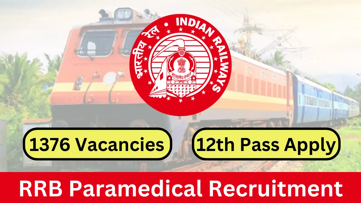 RRB Paramedical Recruitment 2024 Notification, Salary 44900 Per Month