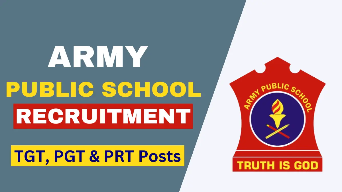 Army Public School Recruitment 2024