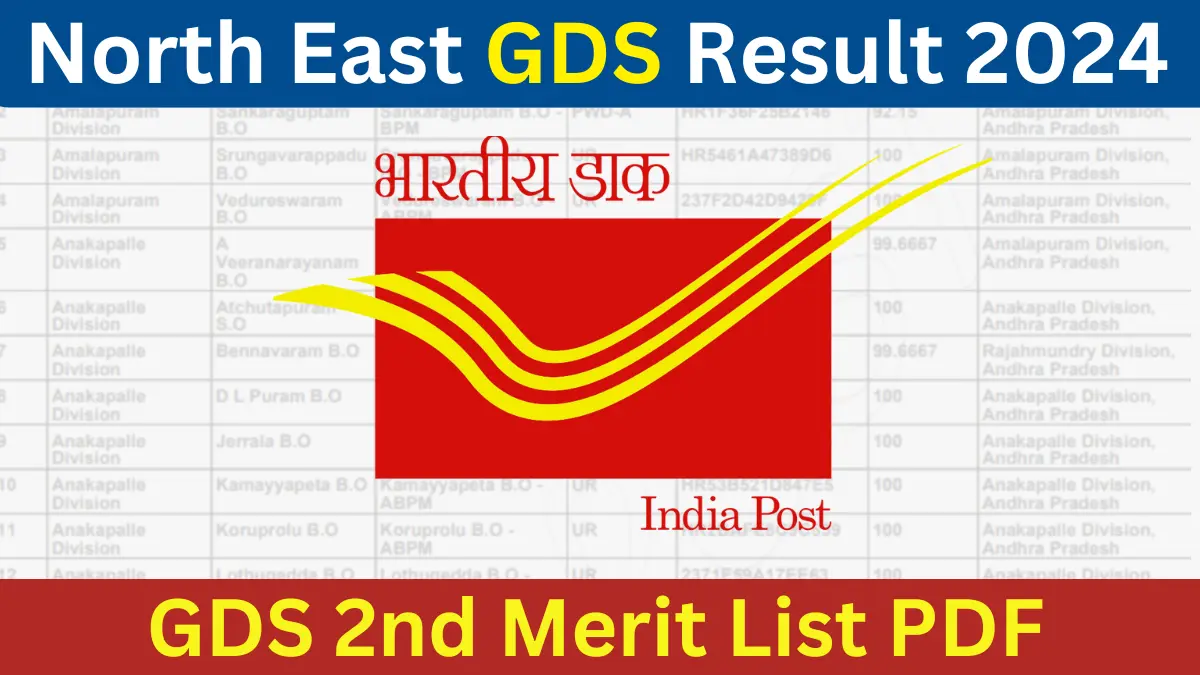 North East GDS Result 2024 PDF