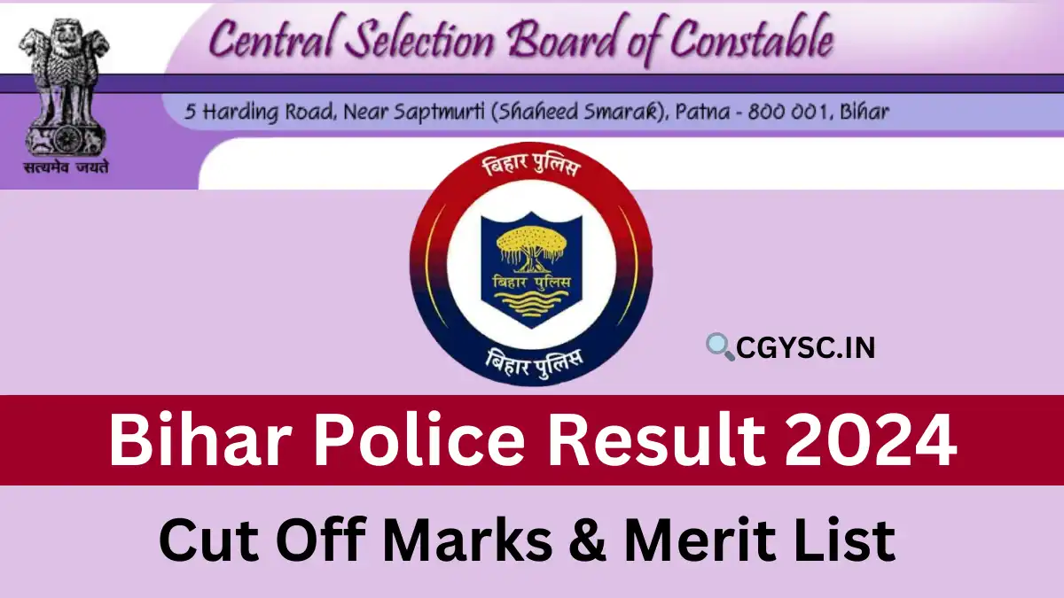 Bihar Police Result 2024 Link