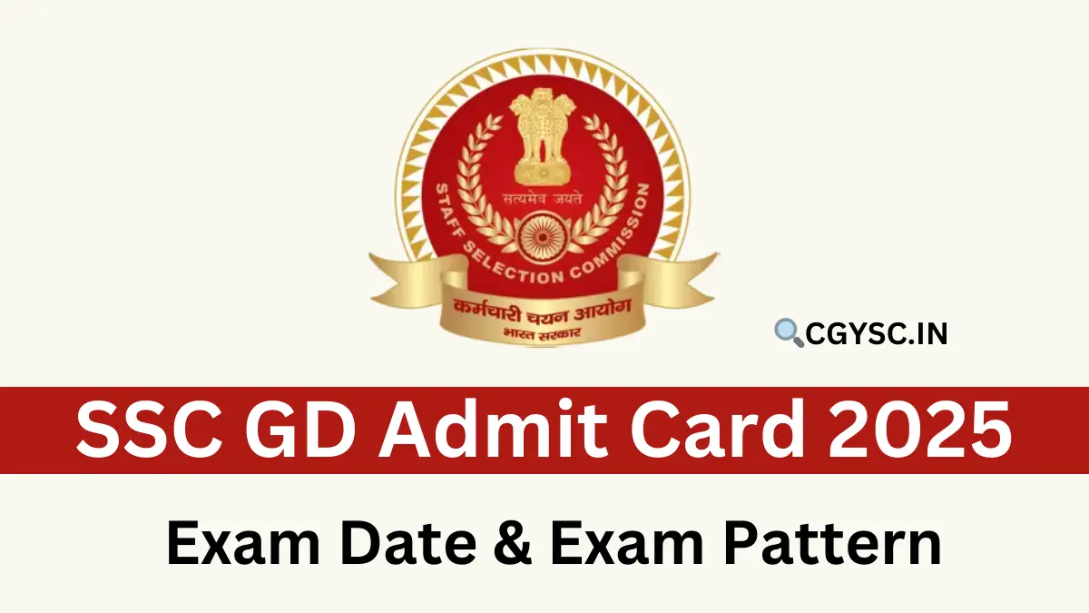 SSC GD Admit Card 2025